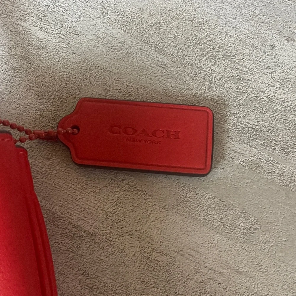 COACH- Poppy Red Shoulder Bag- Penelope- like new - Picture 3 of 14